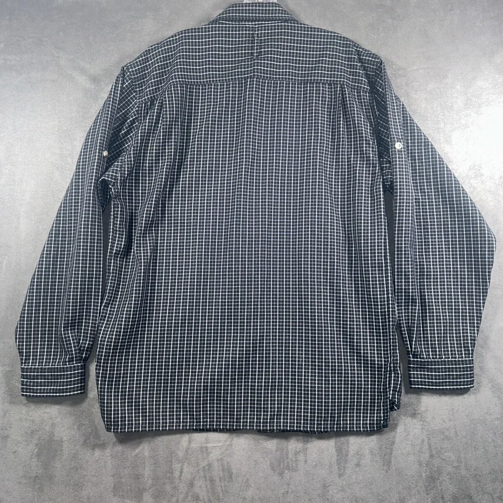 The North Face Shirt Mens M Multicolor Check Travel Hiking Zip Pocket